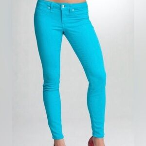 Bebe Teal Skinny Jeans
